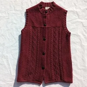 Haggar Jackets Coats Haggar Burgundy Red Button Front Wool